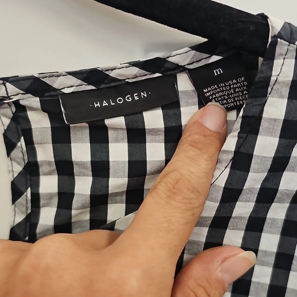 Halogen, Gingham, Blouse, Office, Party, Casual, Basic, Relax, Baggy, Lightweigh - Picture 3 of 5